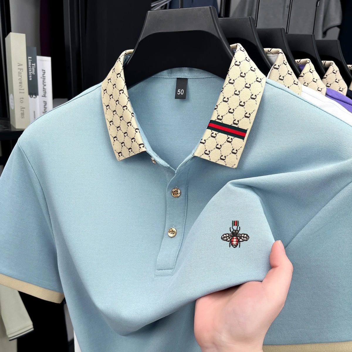 Vexaroa Men's Jacquard Embroidered Polo Shirt product image 22 | Vexaroa