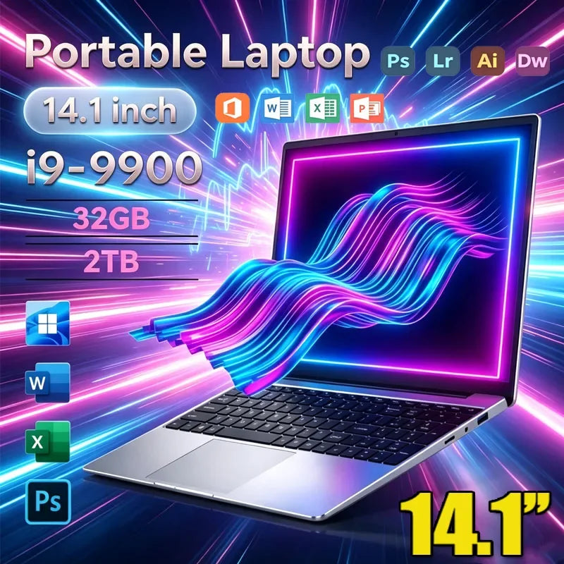 Vexaroa 14.1 Ultra Slim Intel i9 Laptop Windows 11 product image 1