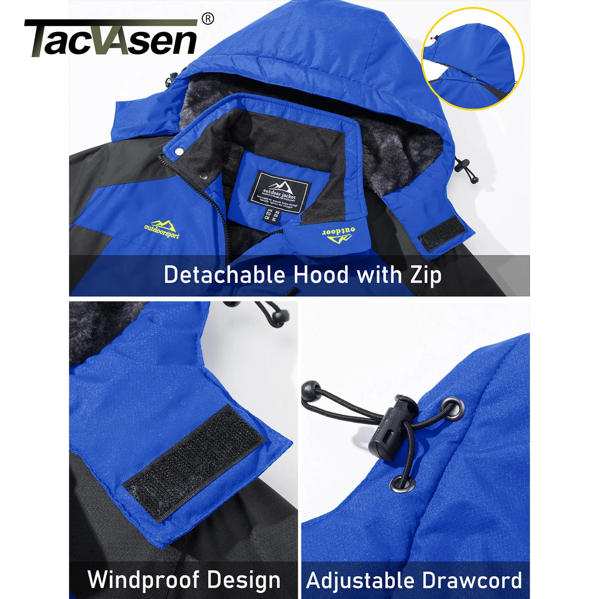 Vexaroa men's fleece-lined winter parka, image 3
