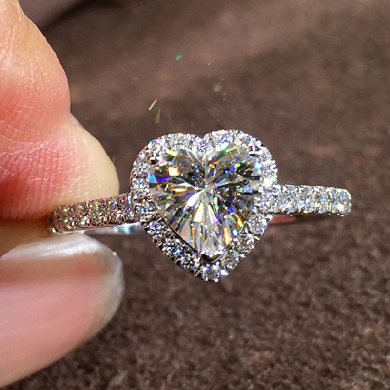 Vexaroa Heart CZ Engagement Ring with Red or White Stone — Vexaroa product image 11