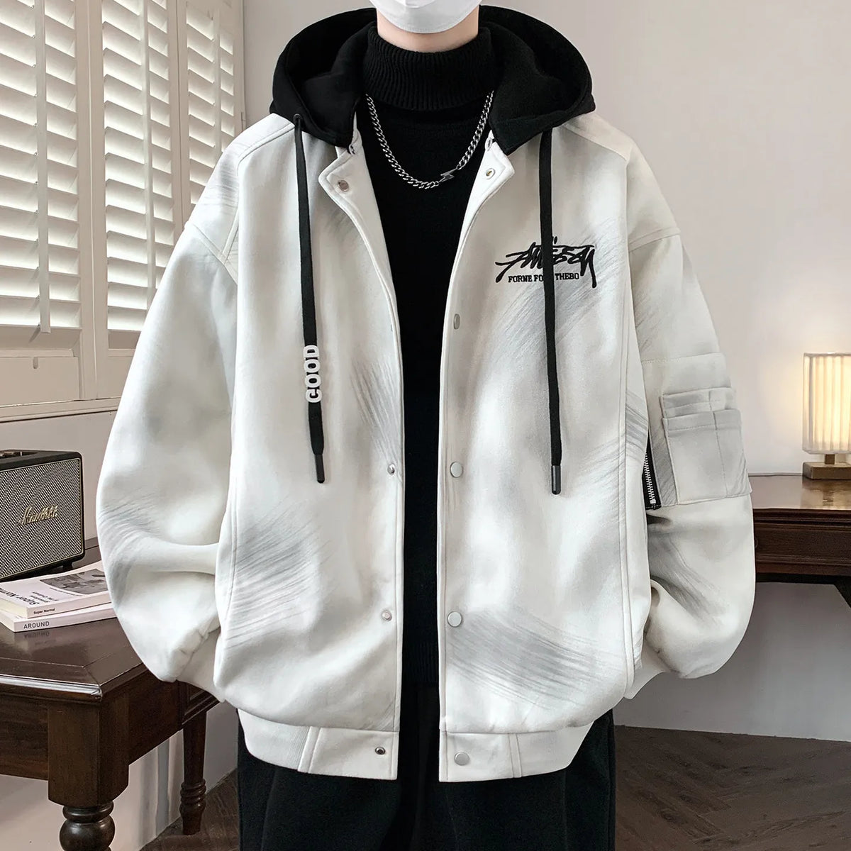Vexaroa men's detachable hood casual jacket - product gallery image 20