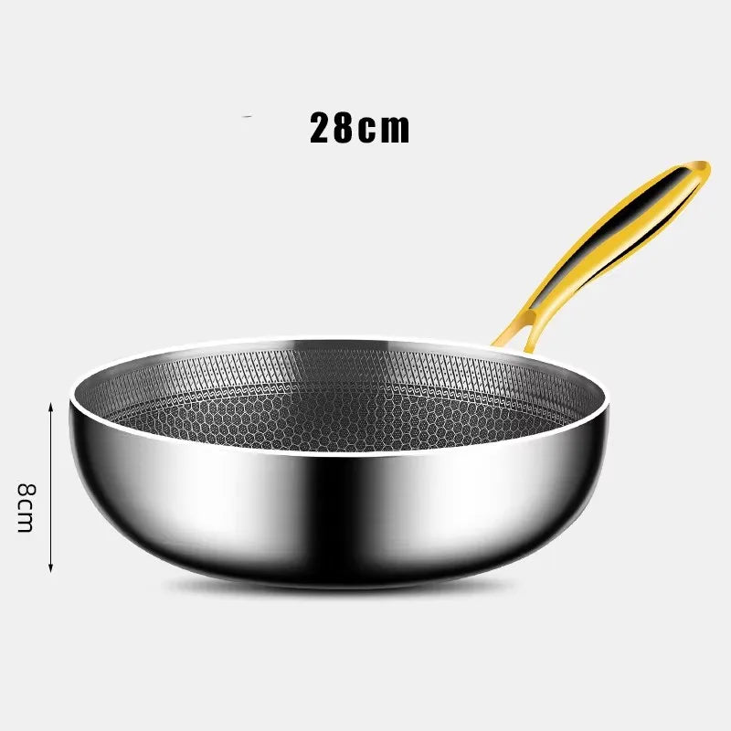 Vexaroa Stainless Steel Honeycomb Frying Pan product photo, view 4