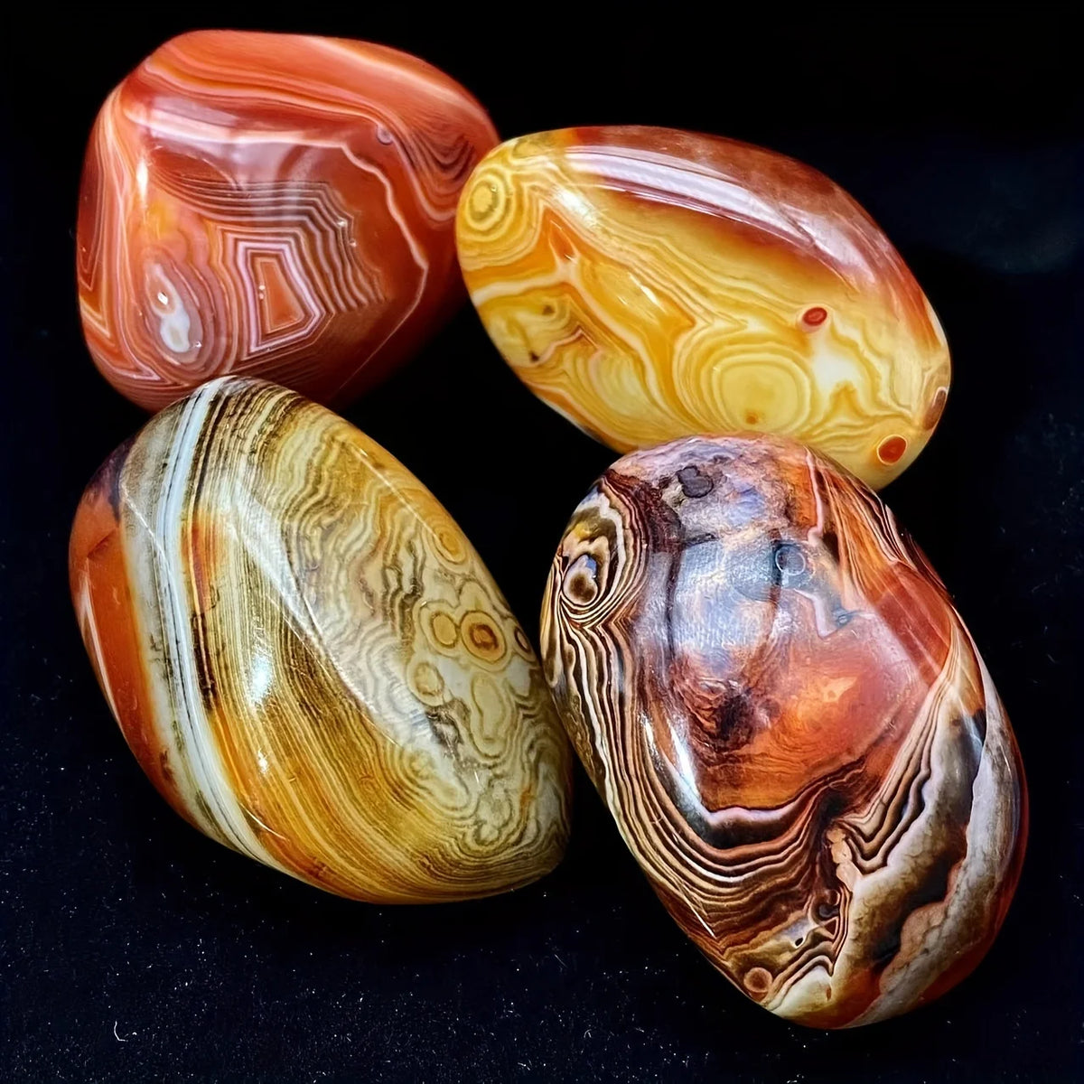 Random Natural Sardonyx Palm, Natural Polished Agate Palm Stone, Healing Crysta
