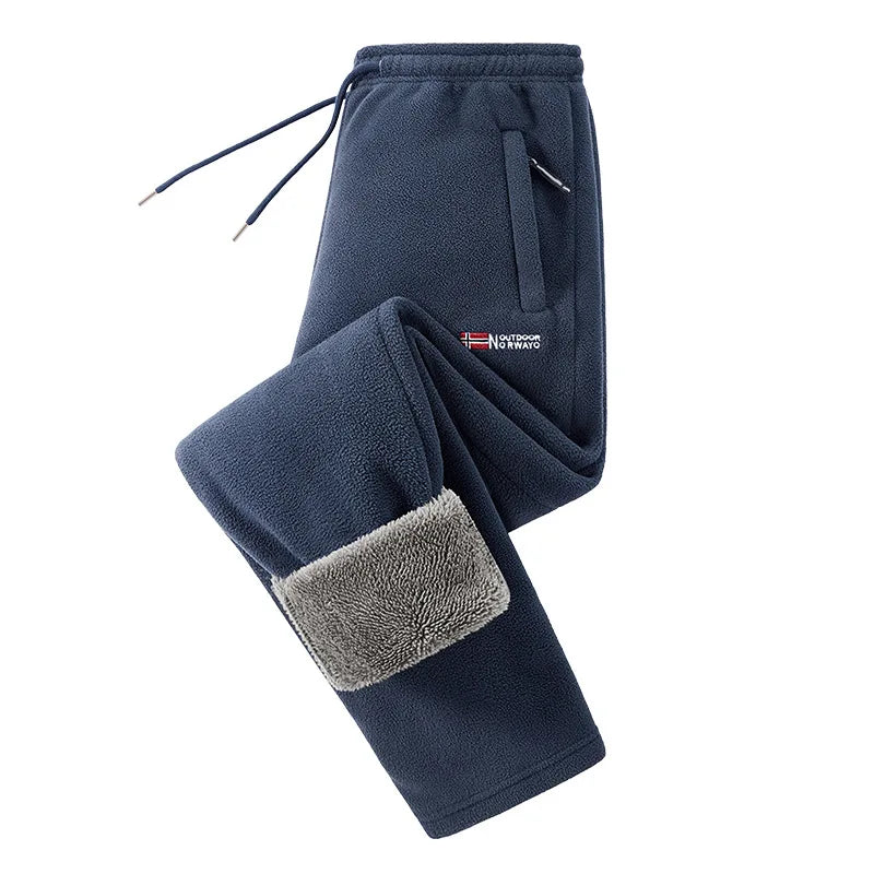 Fleece Work Wear for Men Norway Style Heavy Warm Pants Plus Size Big Tall Winter Thermal Underwear Men Trousers Sweatpants