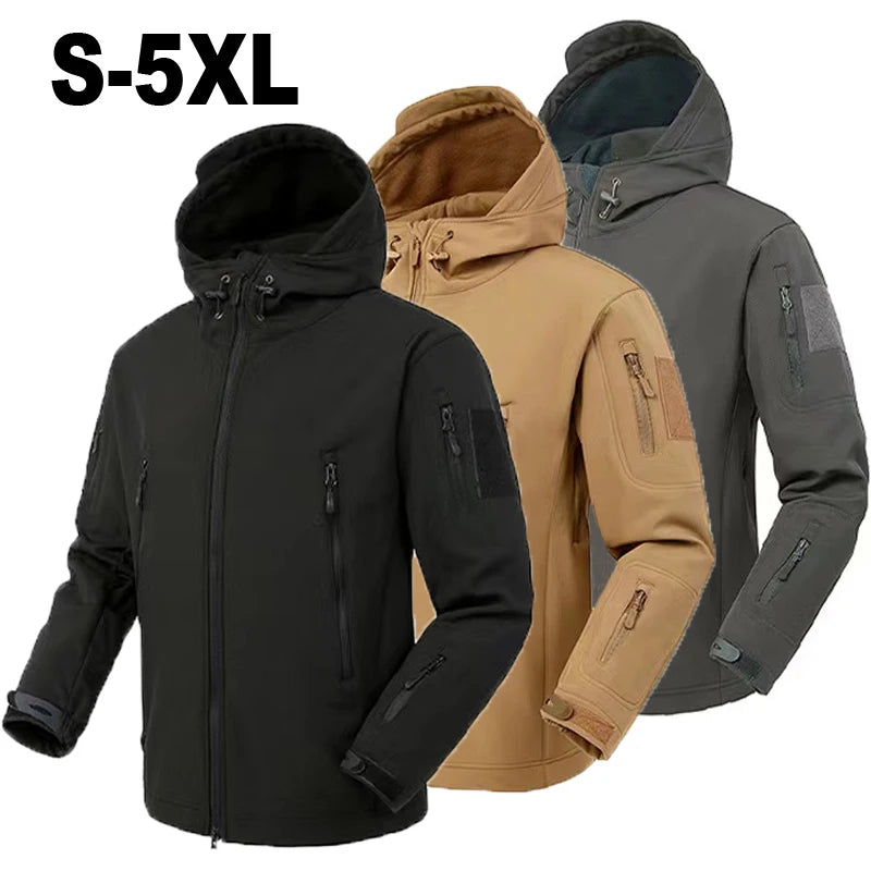 Vexaroa Men's SoftShell Fleece Jacket & Pants Windproof Set