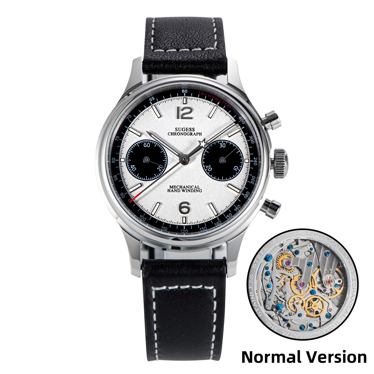 Vexaroa Pilot Chronograph Watch Seagull ST1901 Panda