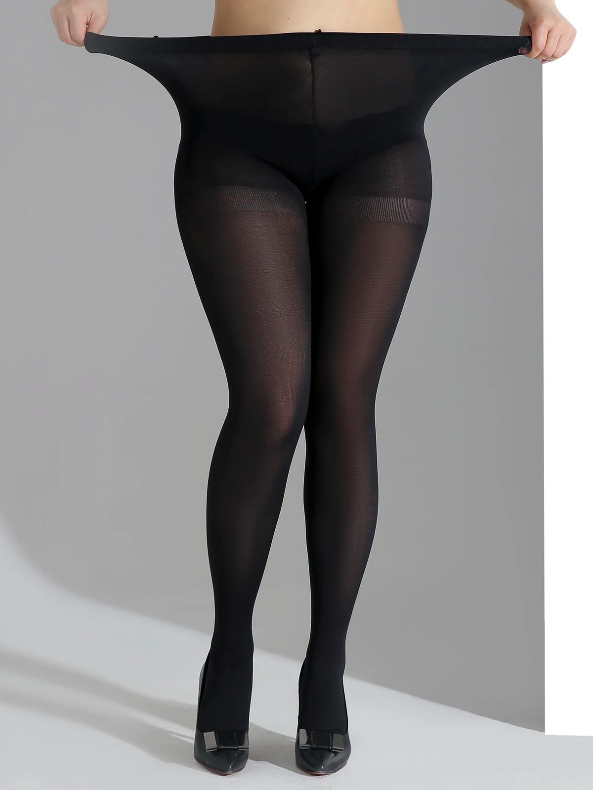 Black Solid Color Plus Size Pantyhose Ultra-thin Nylon Stocking Slim High Quality Tights
