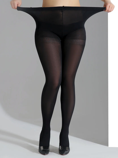 Black Solid Color Plus Size Pantyhose Ultra-thin Nylon Stocking Slim High Quality Tights