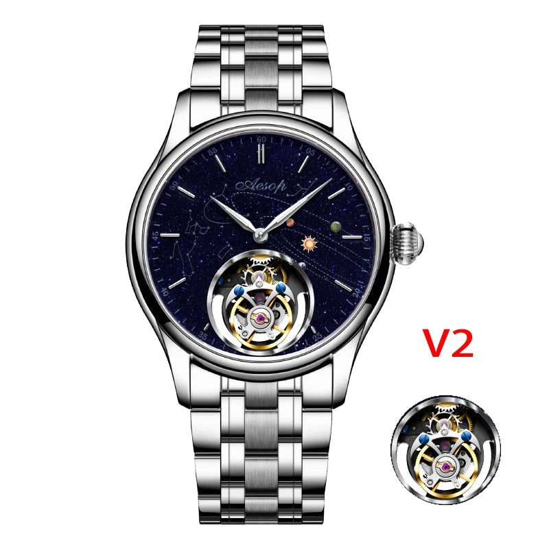 Vexaroa Flying Tourbillon Men's Watch – Skeleton Sapphire