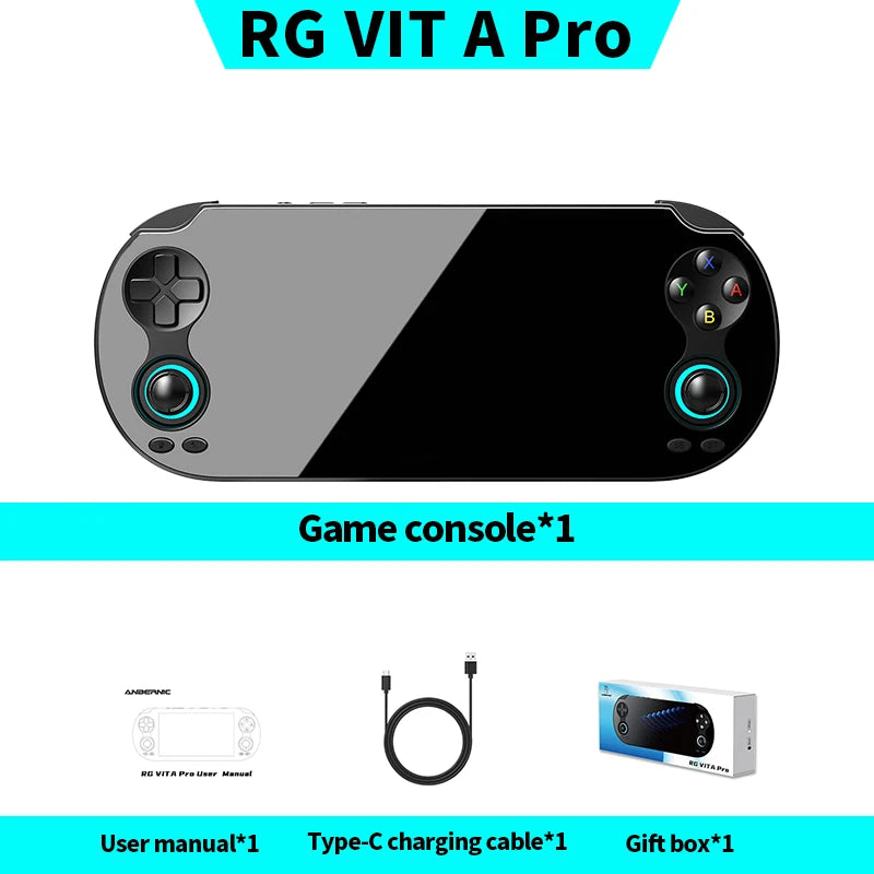 ANBERNIC RG VITA pro Handheld Game Console IPS Touchscreen 5000mAh Video Gaming Player AI Streaming Compatible RixelHK