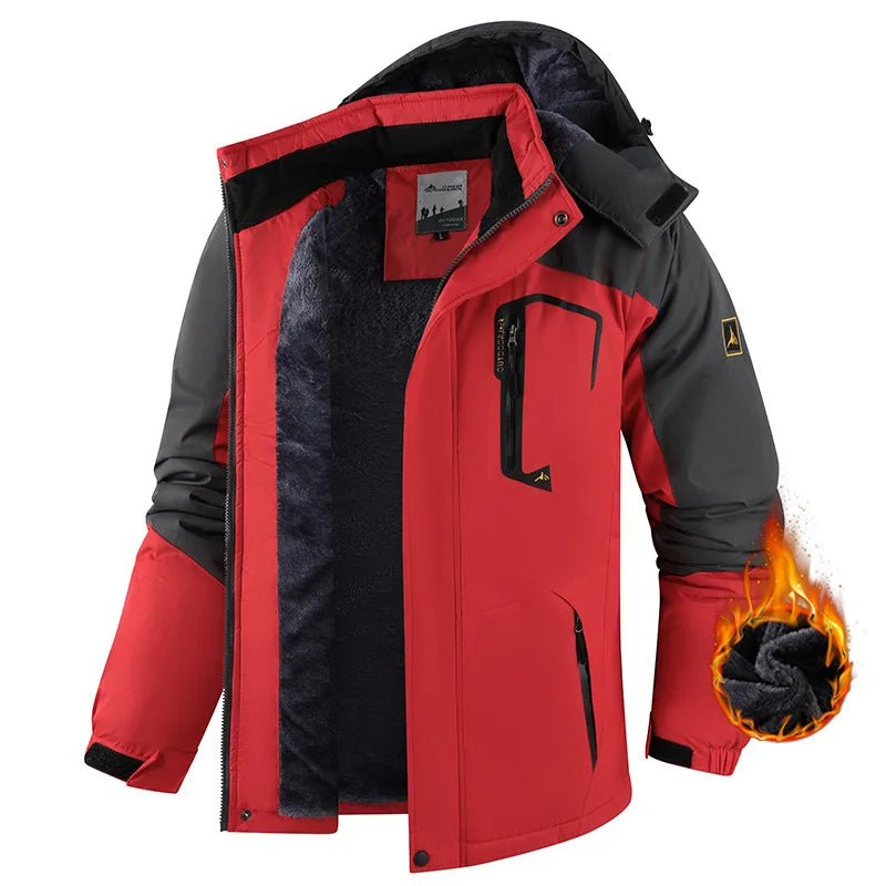 New Men's Winter Thermal Ski Jacket Windproof Waterproof Climbing Coat Fleece Lined Outdoor Parka Winter Jacket for Men Woman
