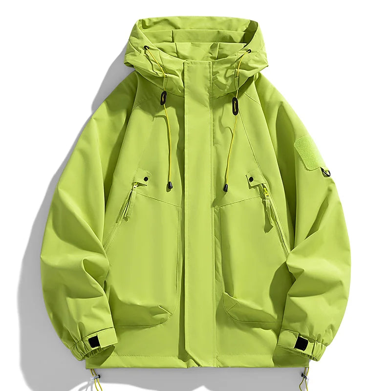 Vexaroa Men's Waterproof Hooded Windbreaker Softshell Jacket
