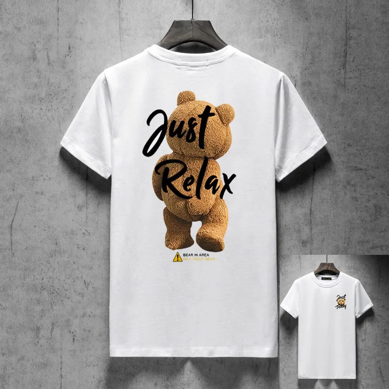 Vexaroa Unisex Cartoon Bear Print Summer T-Shirt product image 30 | Vexaroa