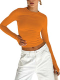 Vexaroa Womens Slim Long Sleeve Crop Top product photo, view 9