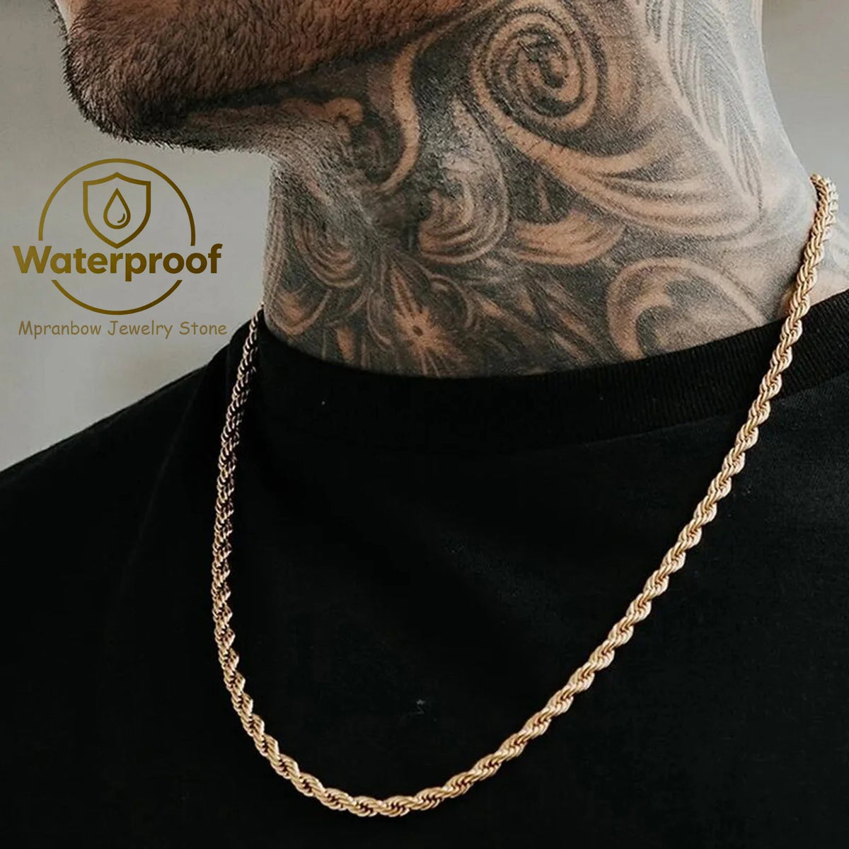 Vexaroa Gold-Tone Twisted Rope Chain Necklace — Vexaroa product image 1