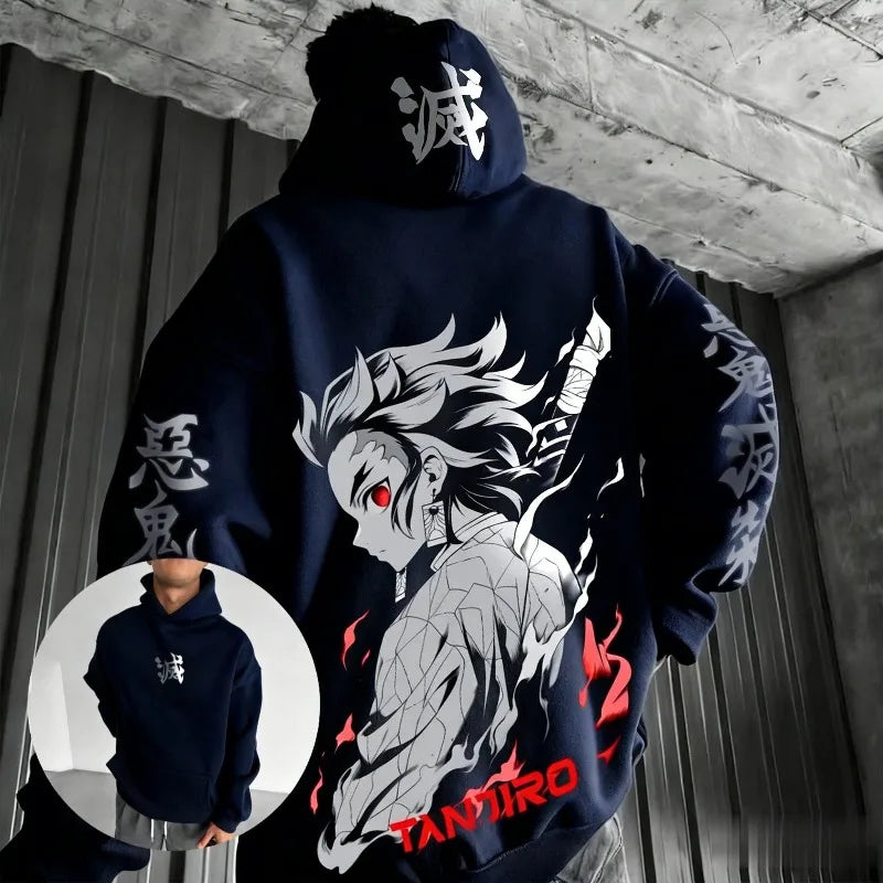 Vexaroa Tanjiro Anime Graphic Pullover Hoodie — product image 1