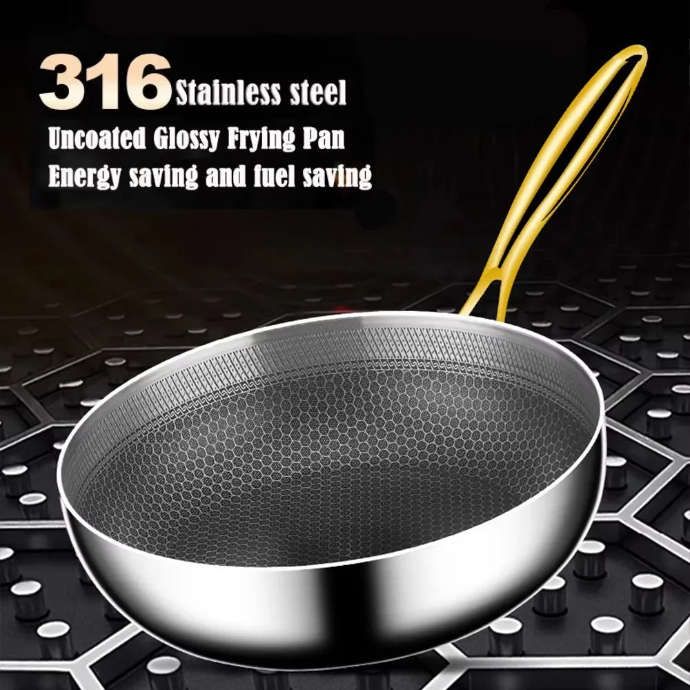 Vexaroa Stainless Steel Honeycomb Frying Pan product photo, view 2