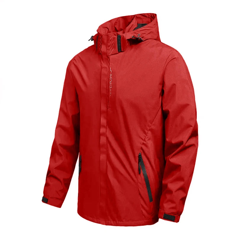 Vexaroa Men's Waterproof Hooded Outdoor Rain Jacket