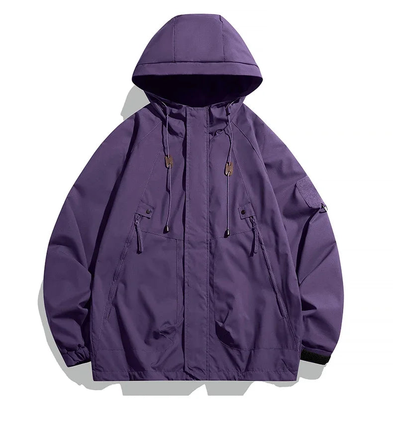 Vexaroa Men's Waterproof Hooded Windbreaker Softshell Jacket