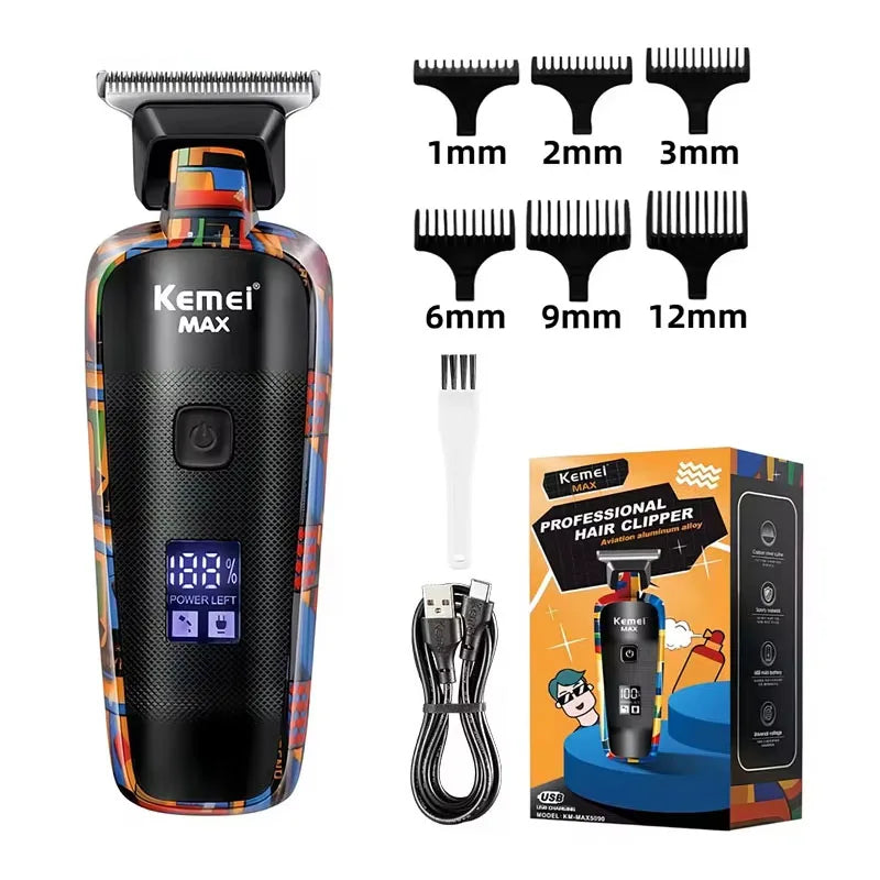 Vexaroa Kemei Graffiti Rechargeable Hair Clipper Trimmer