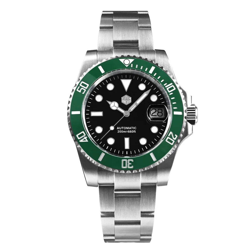 Vexaroa San Martin Upgraded Version 40mm Water Ghost Diver Watch Men Luxury Automatic Mechanical Watches Sapphire Waterproof 200m SN0017