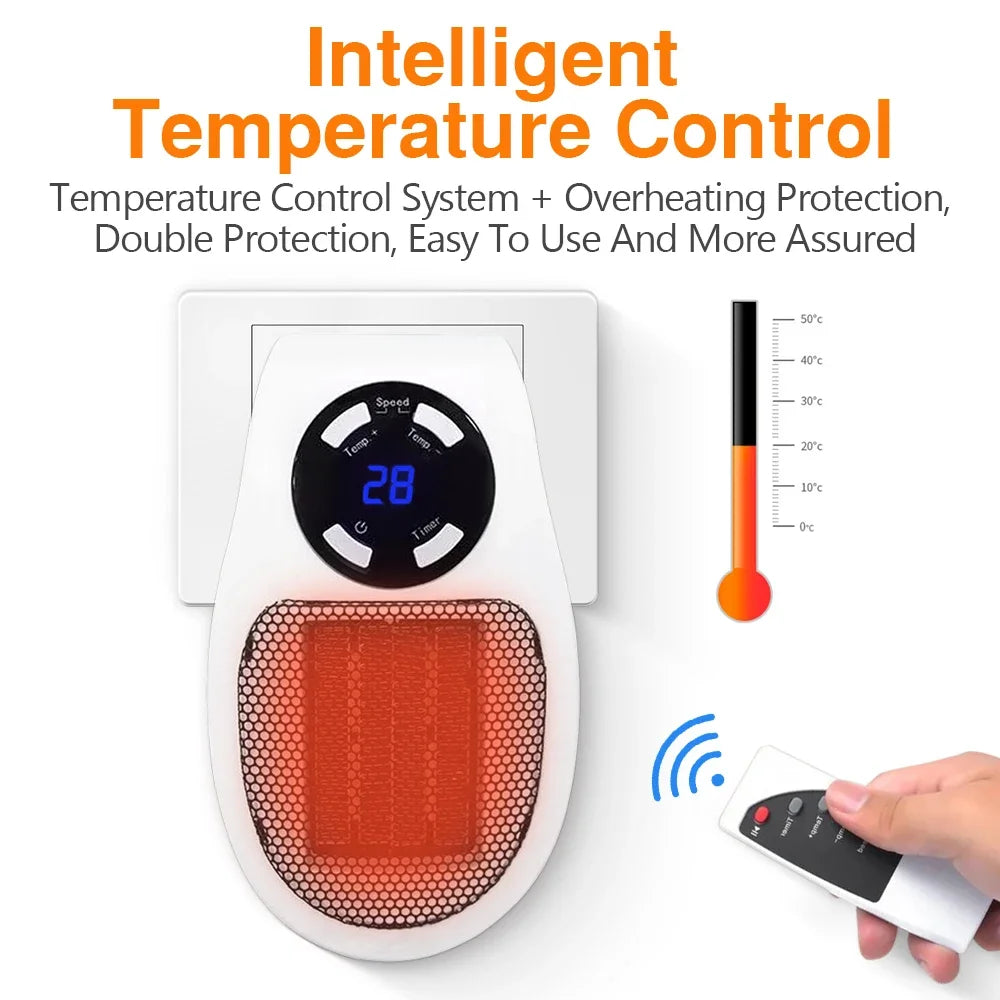 Vexaroa 500W Portable Room Heater Remote Control Mini