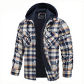 Vexaroa Men's Quilted Flannel Jacket with Hood