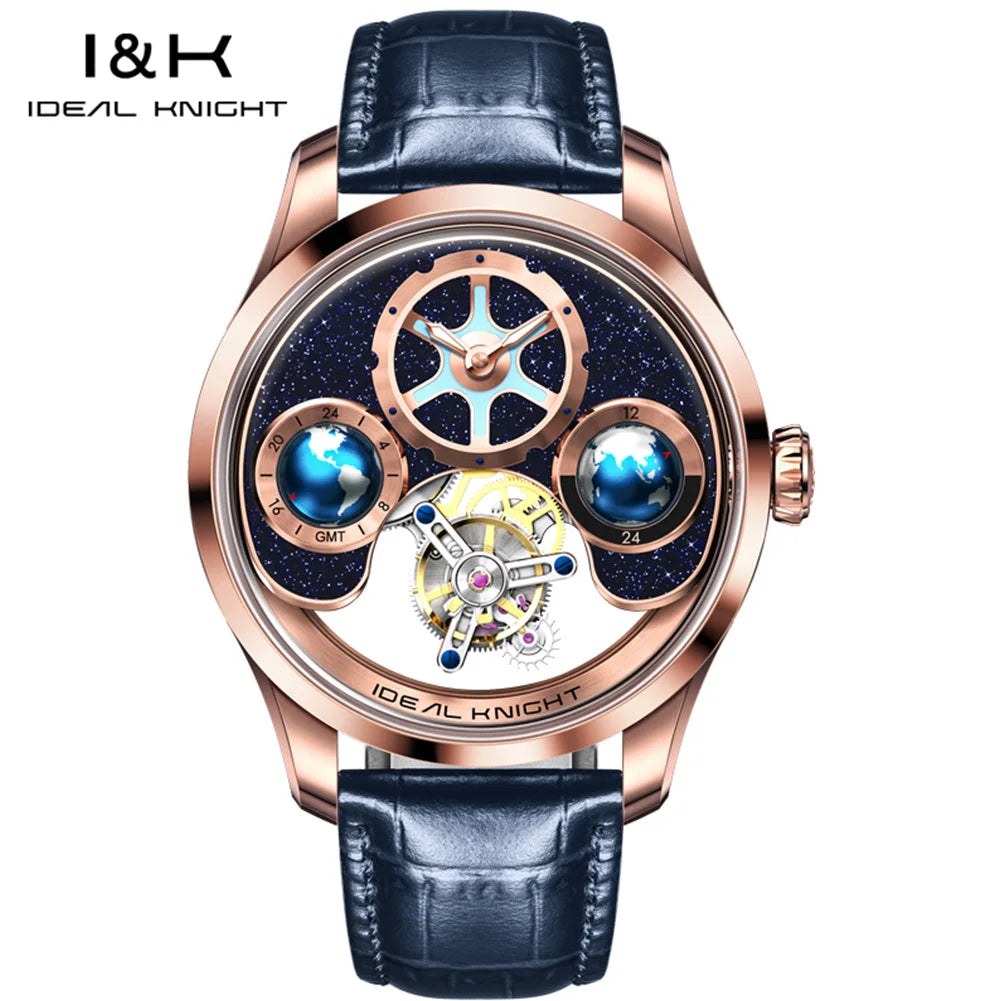 Tourbillon Watch Men 43mm Blue | Vexaro