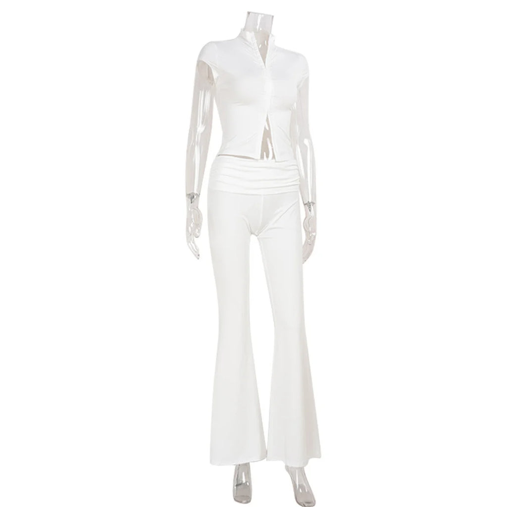 Vexaroa Women's Hollow-Out Short Sleeve 2-Piece Matching Set