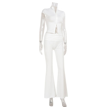Vexaroa Women's Hollow-Out Short Sleeve 2-Piece Matching Set