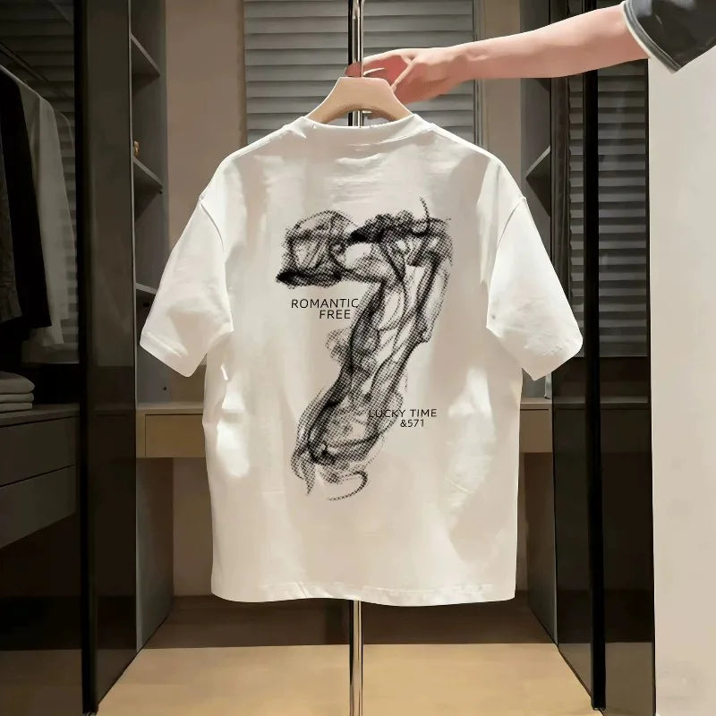 Vexaroa Men's 5XL Letter Print Cotton T-Shirt product image 18 | Vexaroa