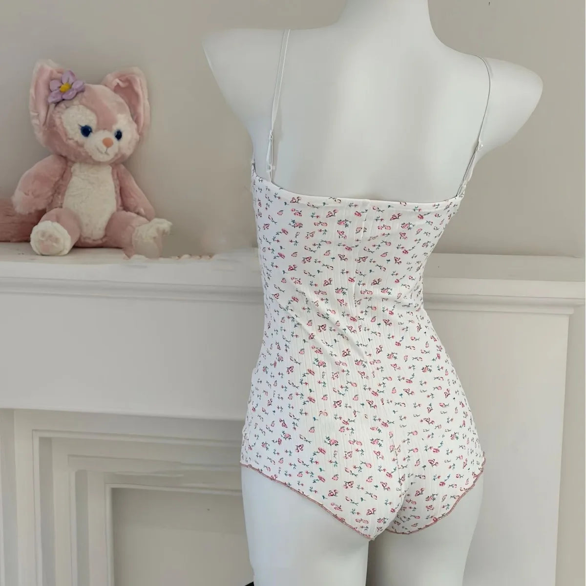 Vexaroa Floral Lace Trim Bodysuit | Sleeveless Lingerie