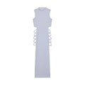 Vexaroa Criss Cross Cut Out Bodycon Dress | Mock Neck