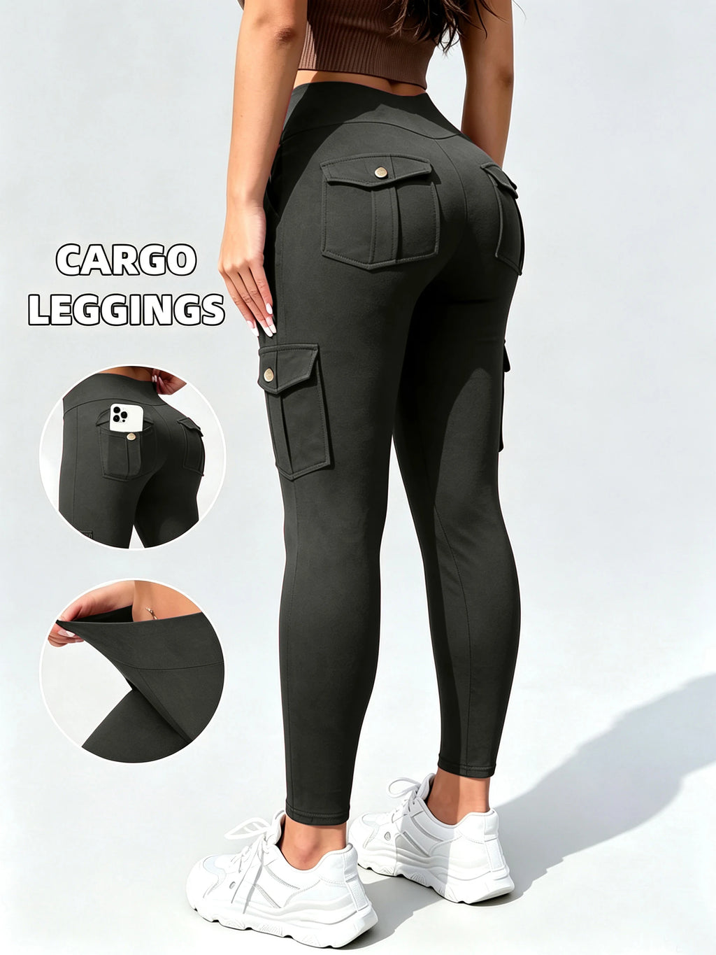 Vexaroa Women's Multi-Pocket Cargo Scrunch Leggings product image 2