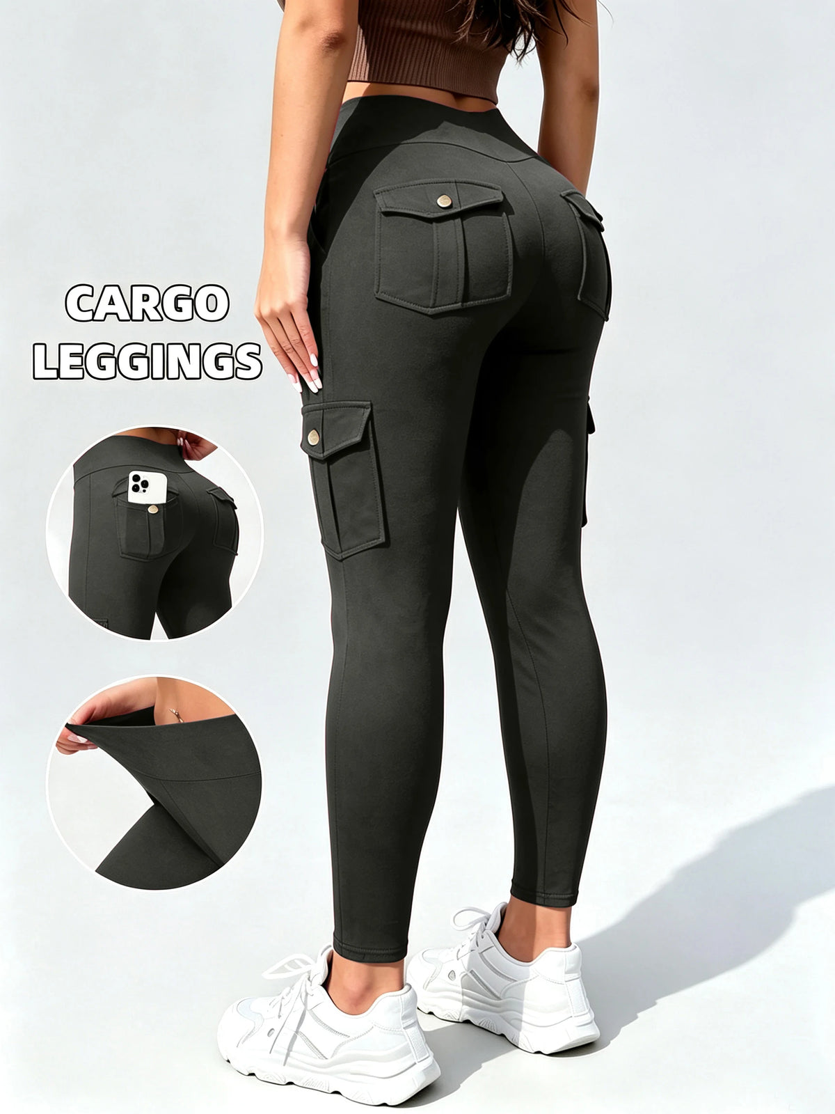 Vexaroa Women's Multi-Pocket Cargo Scrunch Leggings product image 2