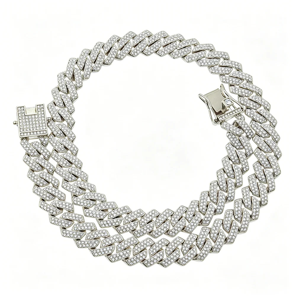 Vexaroa 14mm Iced-Out Cuban Chain Necklace — Vexaroa product image 8