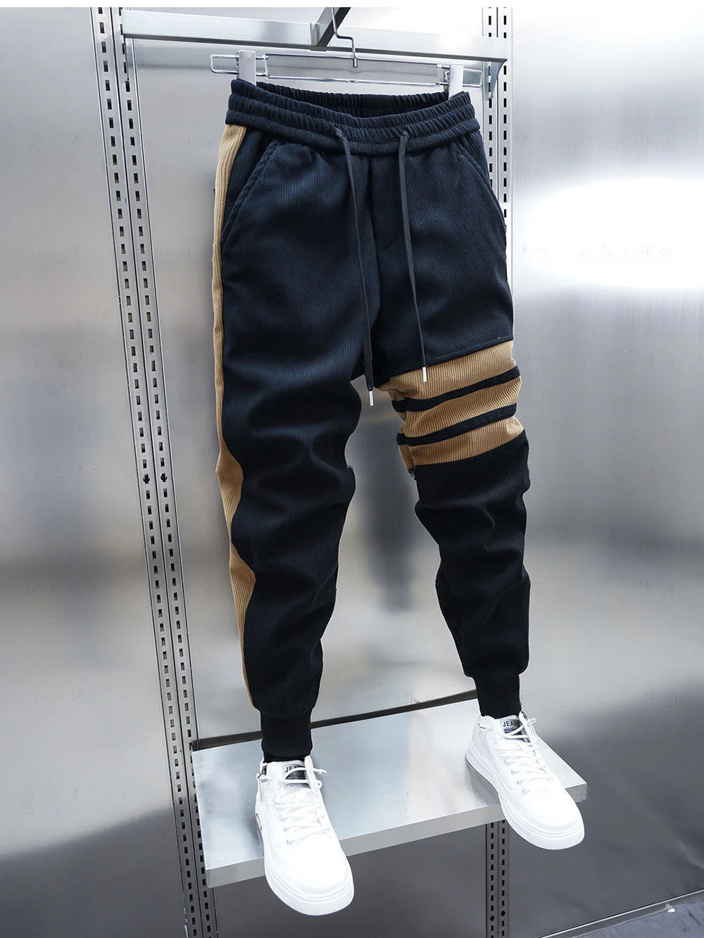 Vexaroa Men's Striped Patchwork Harem Pants — product image 1