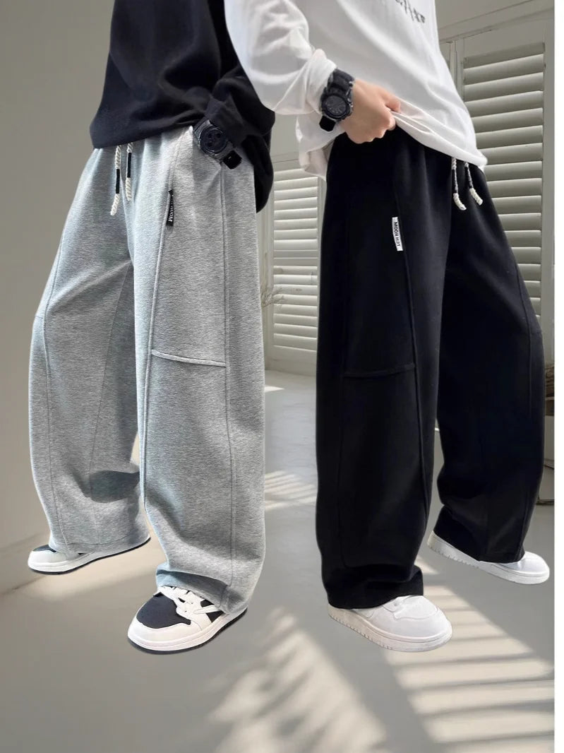 Vexaroa Boys' Black Elastic-Waist Sweatpants