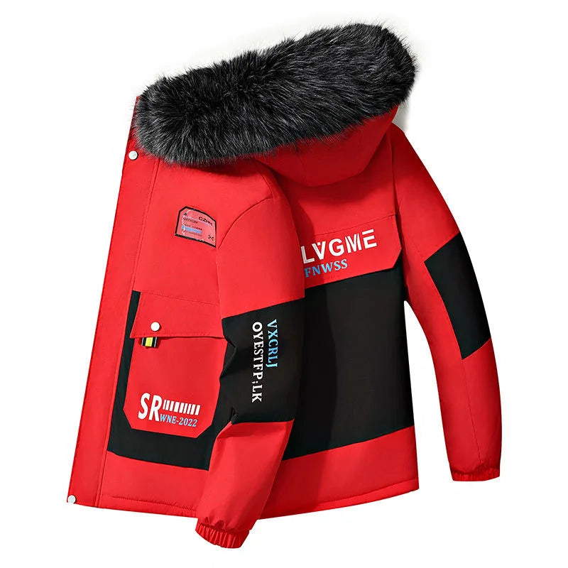 Vexaroa Men's Plus-Size Fleece Winter Jacket