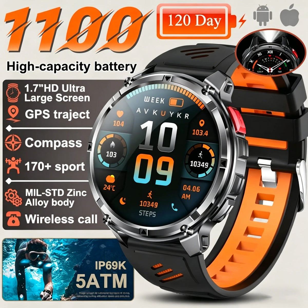 Vexaroa T-REX3 Ultra GPS AMOLED Smartwatch — product image 10