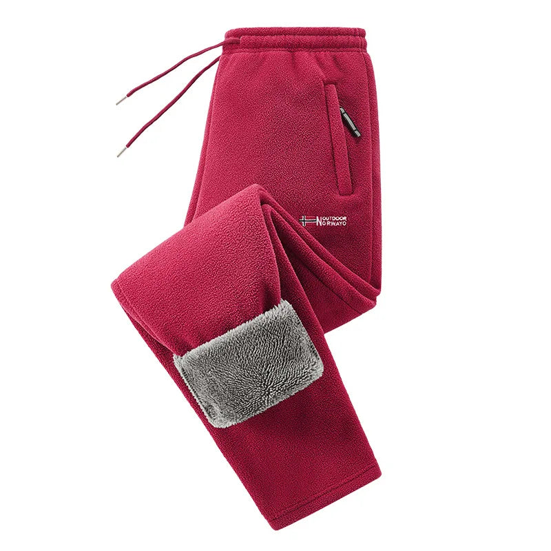Fleece Work Wear for Men Norway Style Heavy Warm Pants Plus Size Big Tall Winter Thermal Underwear Men Trousers Sweatpants