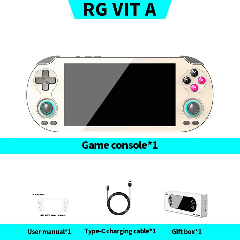 ANBERNIC RG VITA pro Handheld Game Console IPS Touchscreen 5000mAh Video Gaming Player AI Streaming Compatible RixelHK