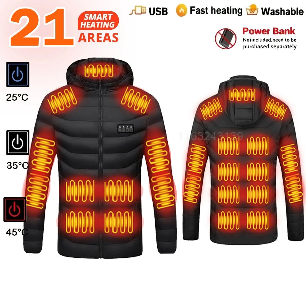 Vexaroa USB Electric Heated Jacket – Men & Women Winter Coat