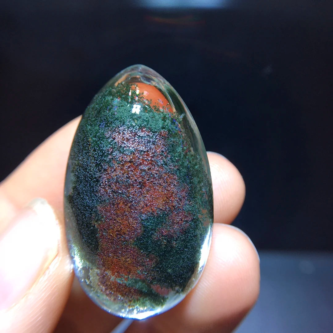 Natural Green Phantom Quartz Pendant Jewelry Women Men 36.7/22.1/15.3mm Necklace Water Drop Phantom Rare Garden AAAAAA
