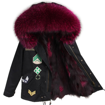 Winter Jackets For Women's Jacket Natural Real Fur Coat Fox Fur Collar Inner Fur Parkas Female Cold Coat