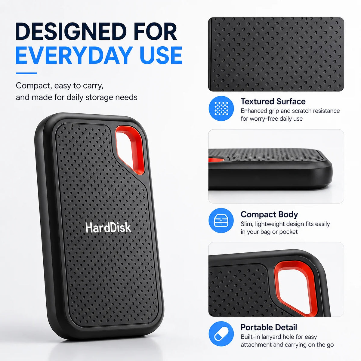 Vexaroa 1TB–2TB Portable SSD Hard Drive USB-C for Laptop Mac