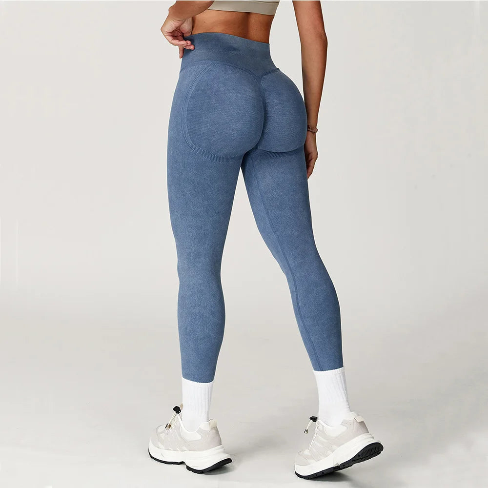 Vexaroa Seamless High Waist Ribbed Yoga Pants Scrunch Bum — product image