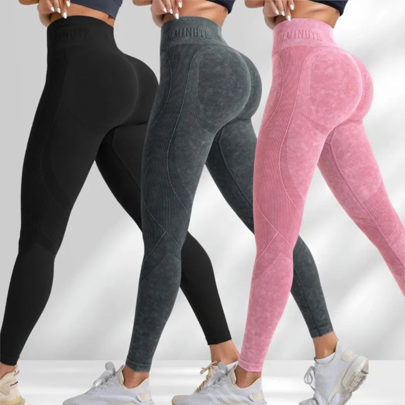Vexaroa High Waist Hip Lift Sand Wash Yoga Leggings Gym — product image