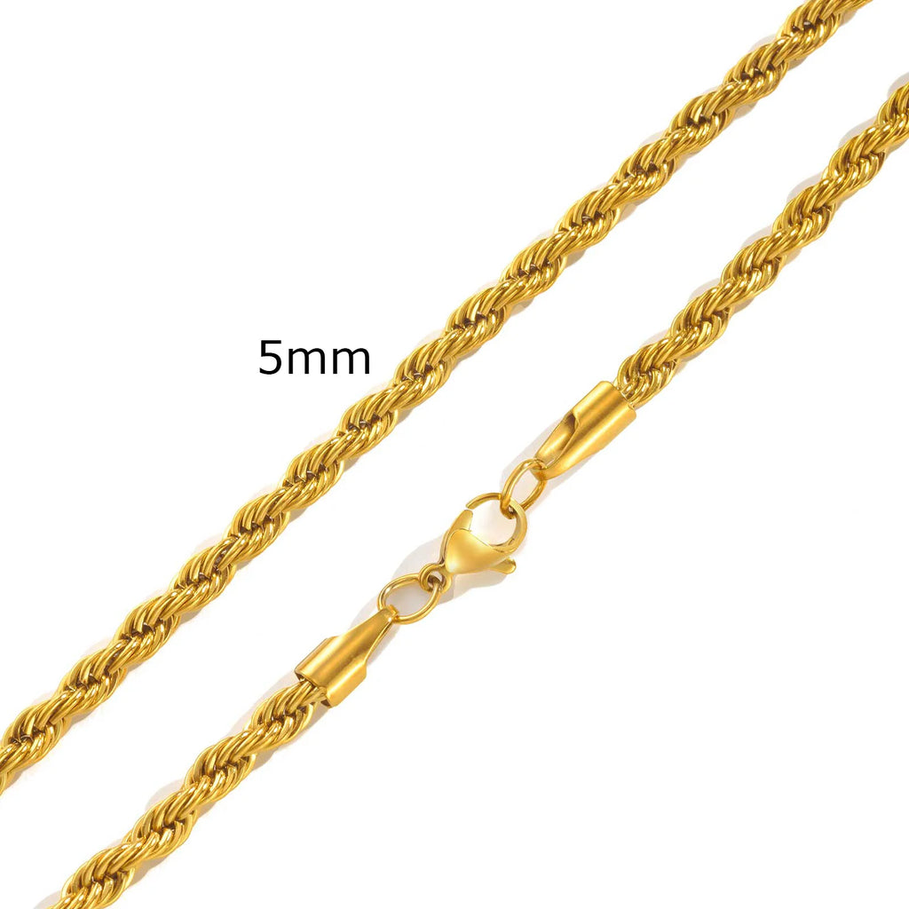 Vexaroa Gold-Tone Twisted Rope Chain Necklace — Vexaroa product image 48