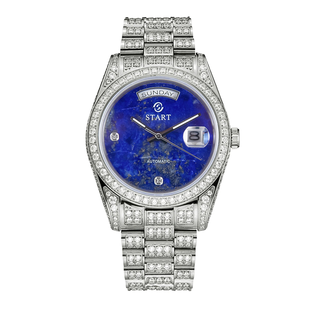 Vexaroa Men's Swiss Automatic Diamond Watch | Date & Week